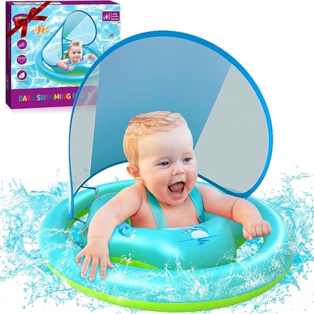 Inflatable Baby Pool Float with Sunshade Canopy (New in Box)